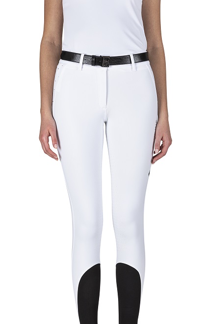 PANTALONE EQUITAZIONE EQUILINE FULL GRIP GUESTEFH tg 44 BIANCO Pantaloni Donna 